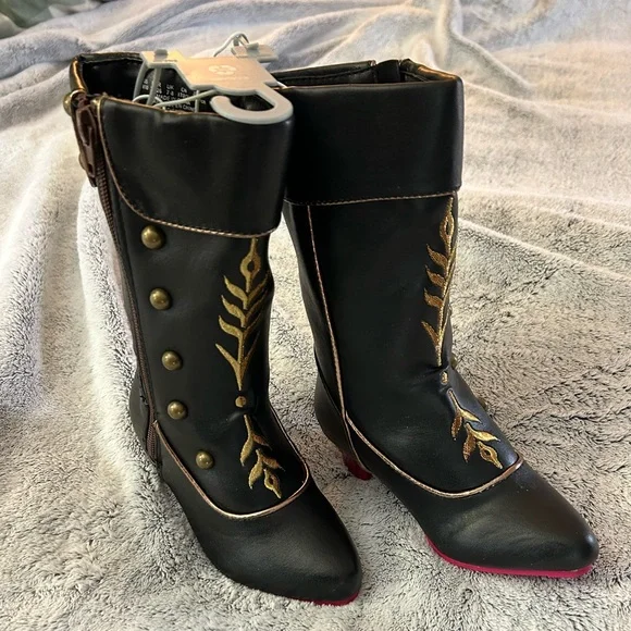 NWT Disney Store Anna Costume Boots YTH - Picture 9 of 9